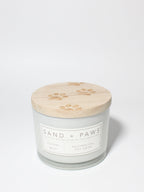 Sand + Paws Ocean Mist 12 oz scented candle - Fine Fragrance
