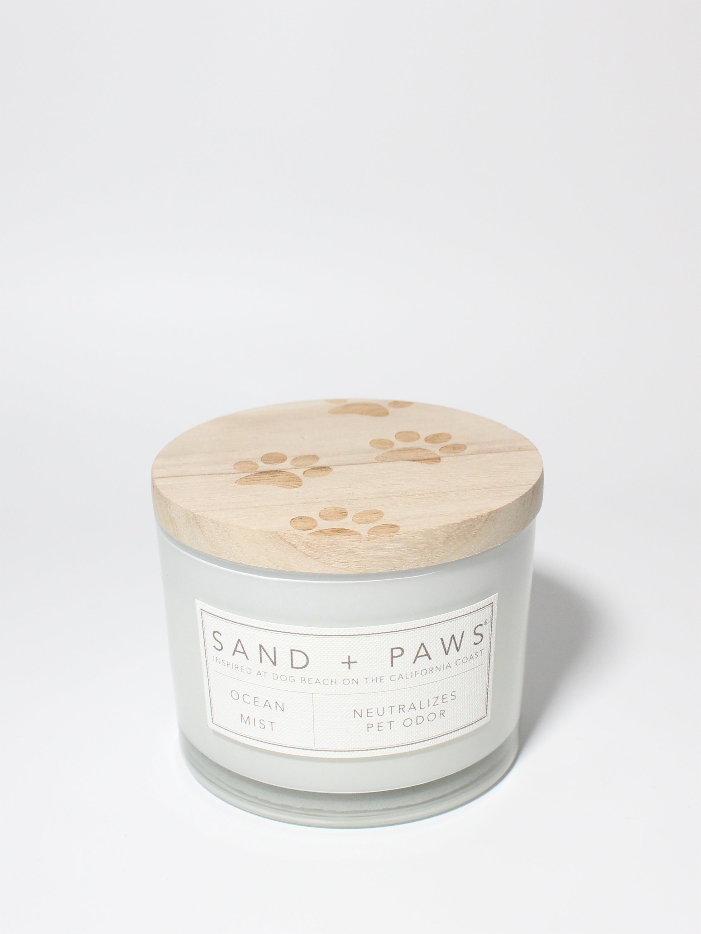 Sand + Paws Ocean Mist 12 oz scented candle - Fine Fragrance