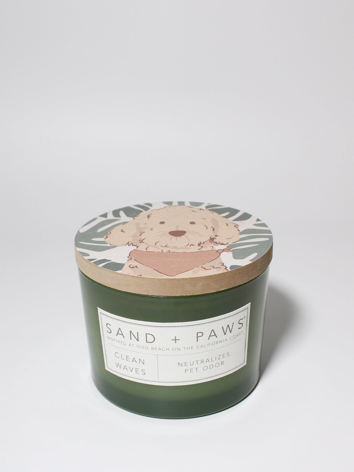 Sand + Paws Clean Waves 12 oz scented candle - Fine Fragrance