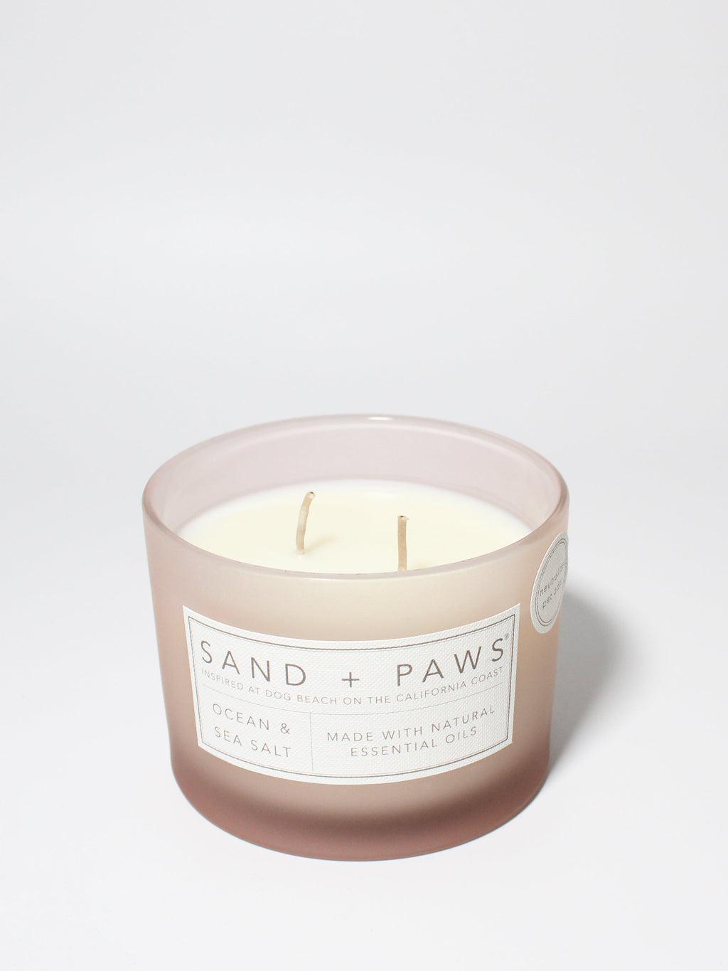 Sand + Paws Ocean & Sea Salt 12 oz scented candle - Fine Fragrance