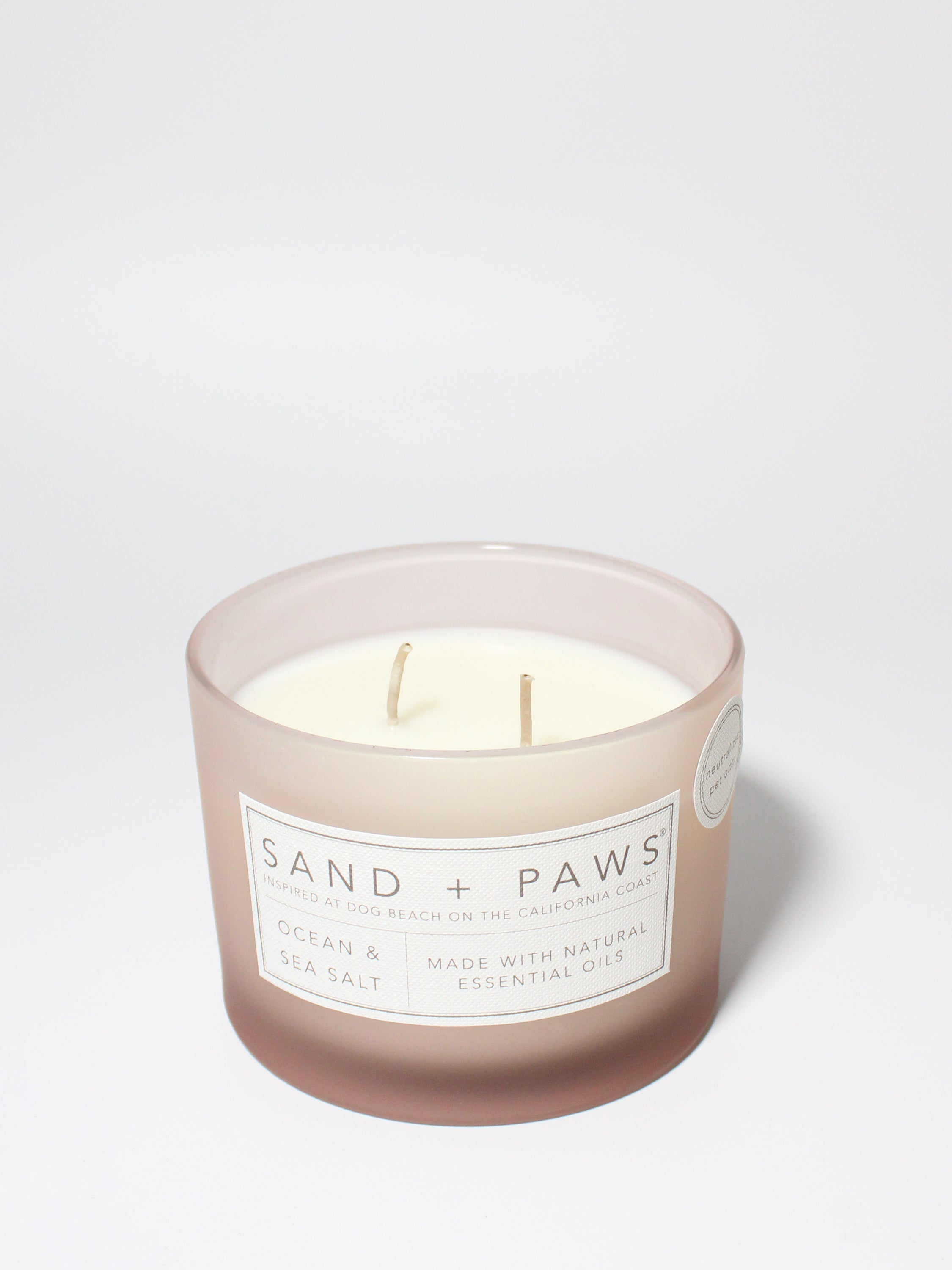Sand + Paws Ocean & Sea Salt 12 oz scented candle - Fine Fragrance