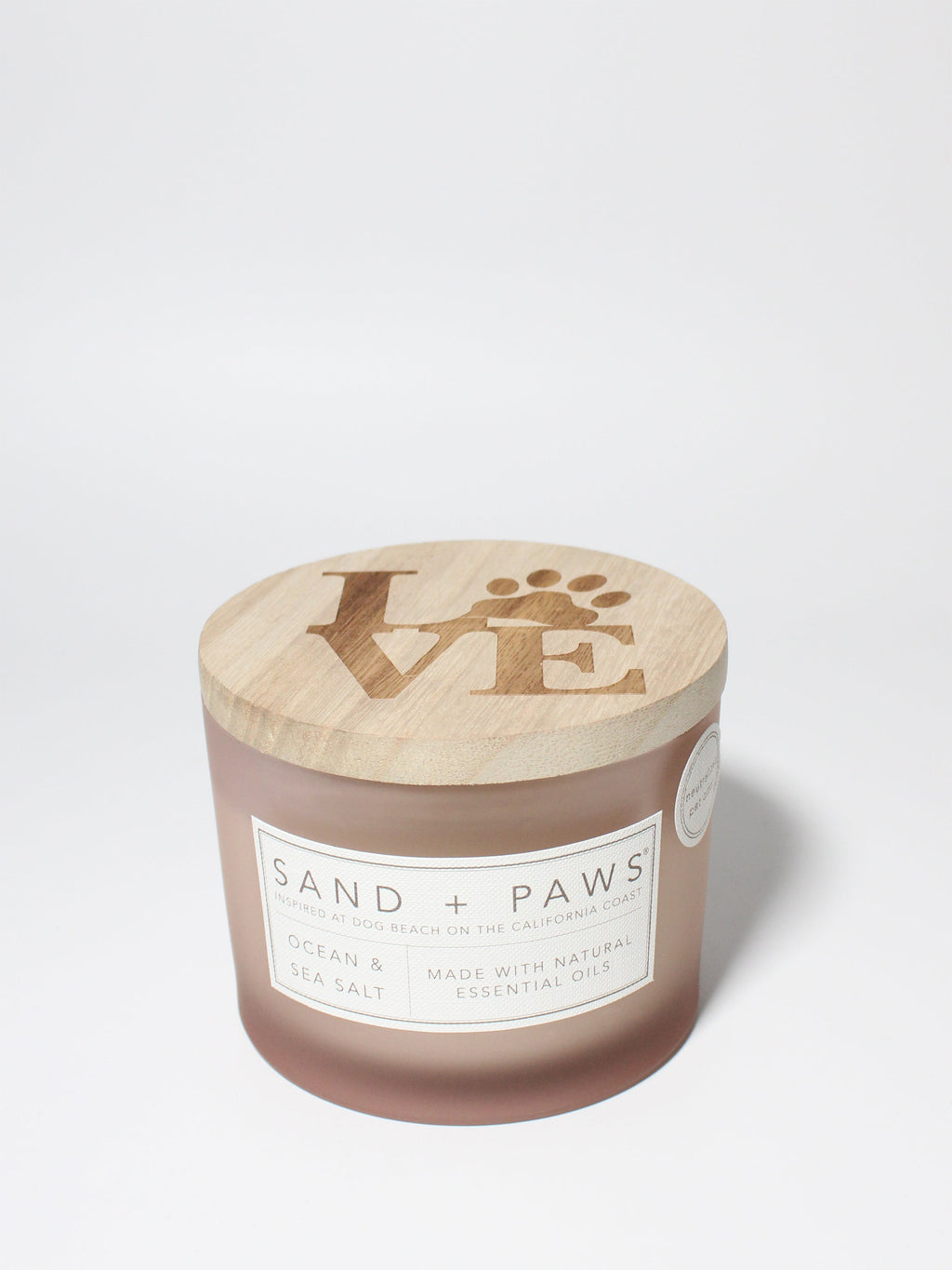Sand + Paws Ocean & Sea Salt 12 oz scented candle - Fine Fragrance