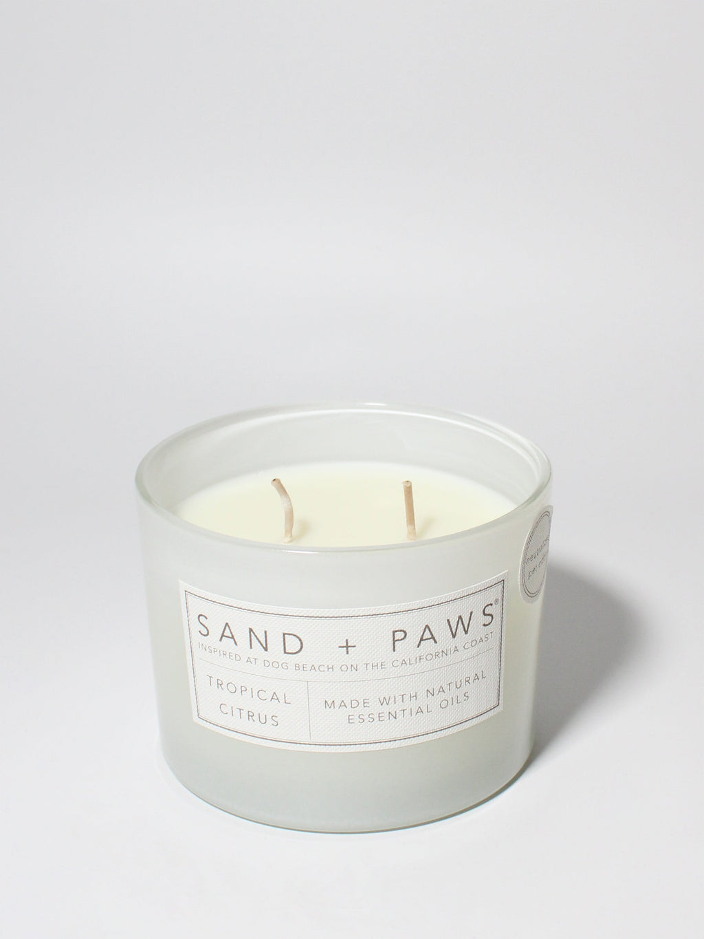 Sand + Paws Tropical Citrus 12 oz scented candle - Fine Fragrance