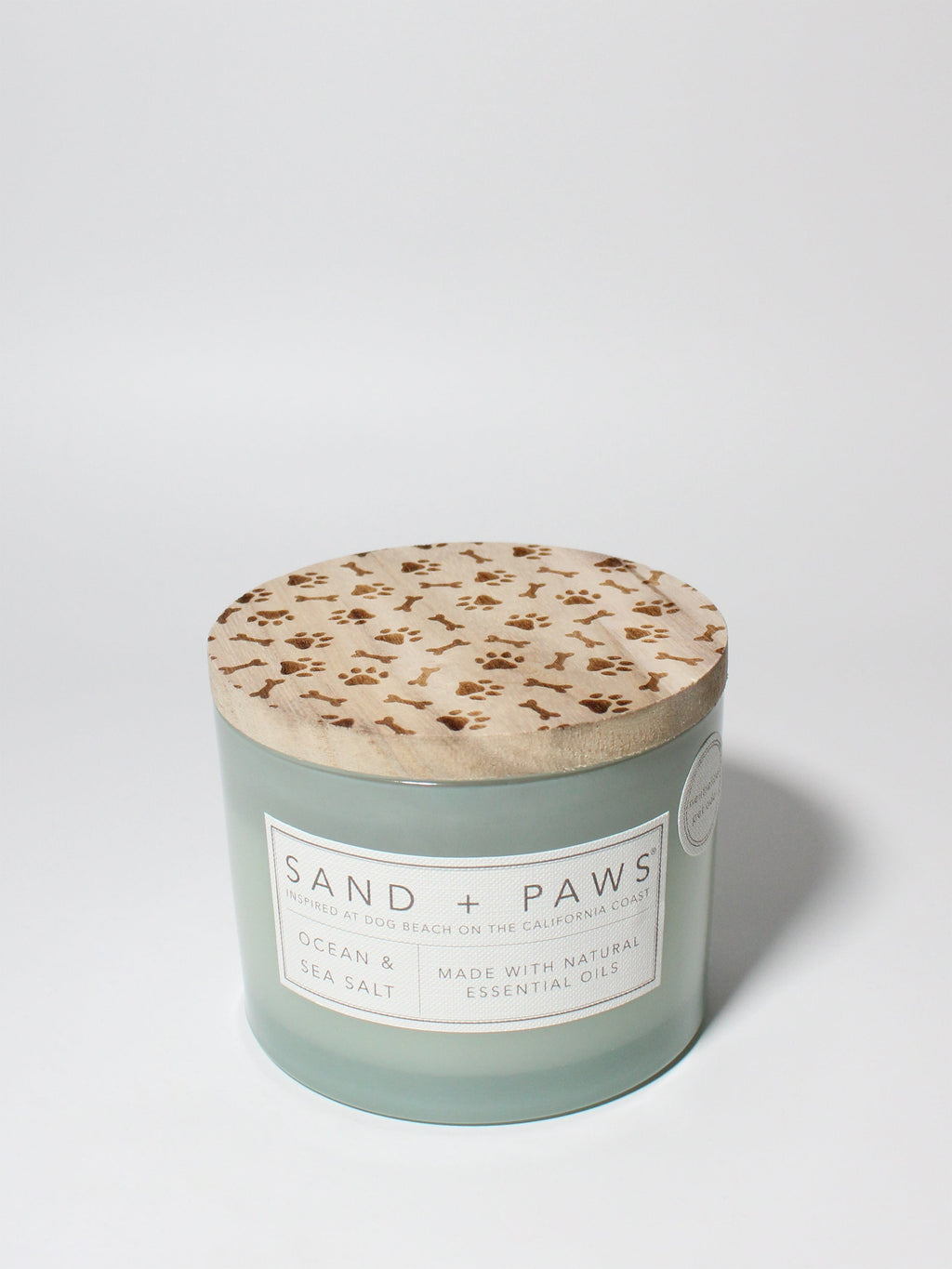 Sand + Paws Ocean & Sea Salt 12 oz scented candle - Fine Fragrance