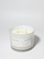 Sand + Paws Gardenia 12 oz scented candle - Fine Fragrance
