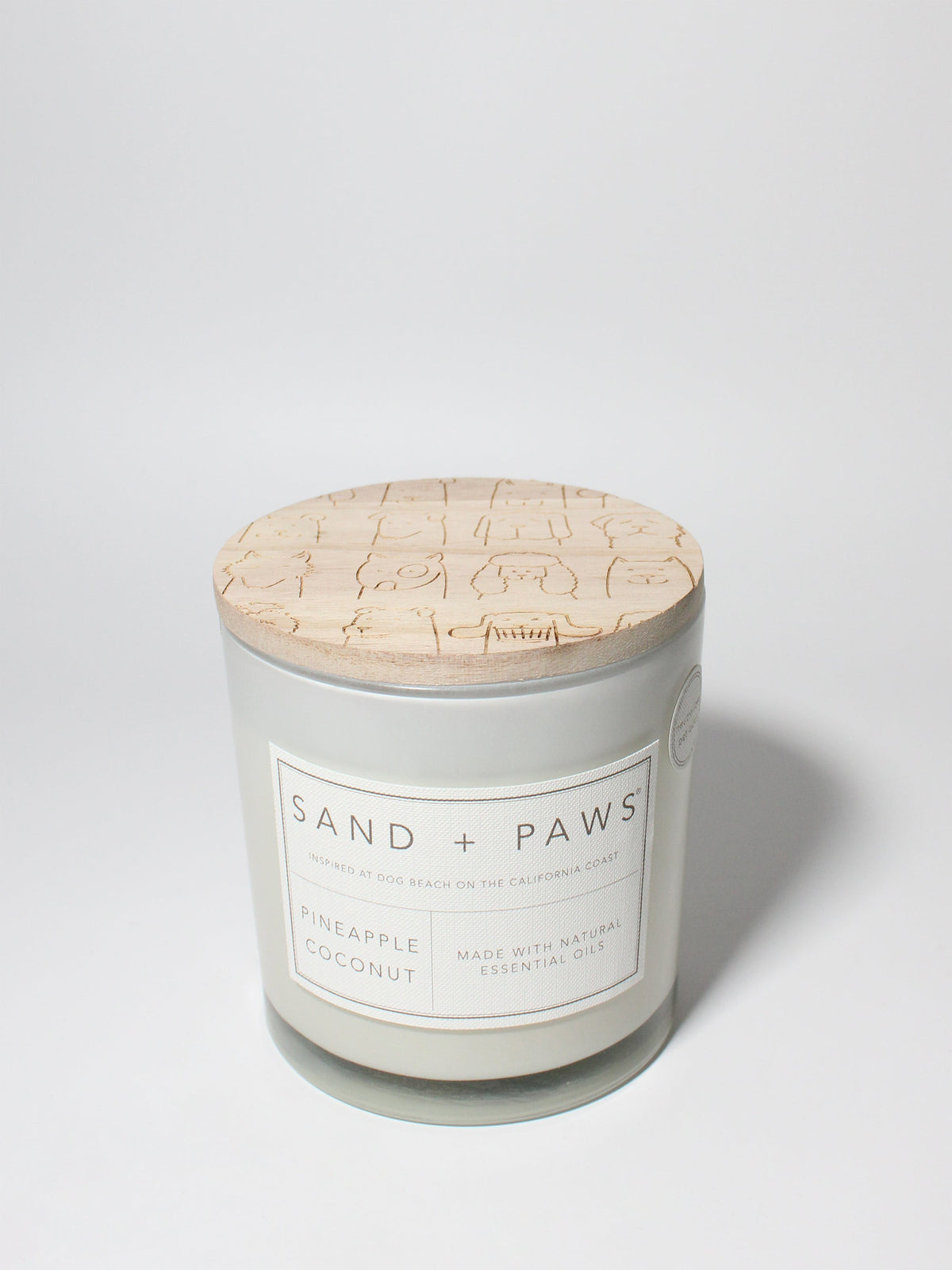 Sand + Paws Pineapple Coconut 21 oz scented candle - Fine Fragrance
