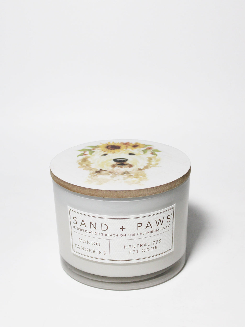 Sand + Paws Mango Tangerine 12 oz scented candle - Fine Fragrance