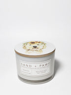 Sand + Paws Mango Tangerine 12 oz scented candle - Fine Fragrance