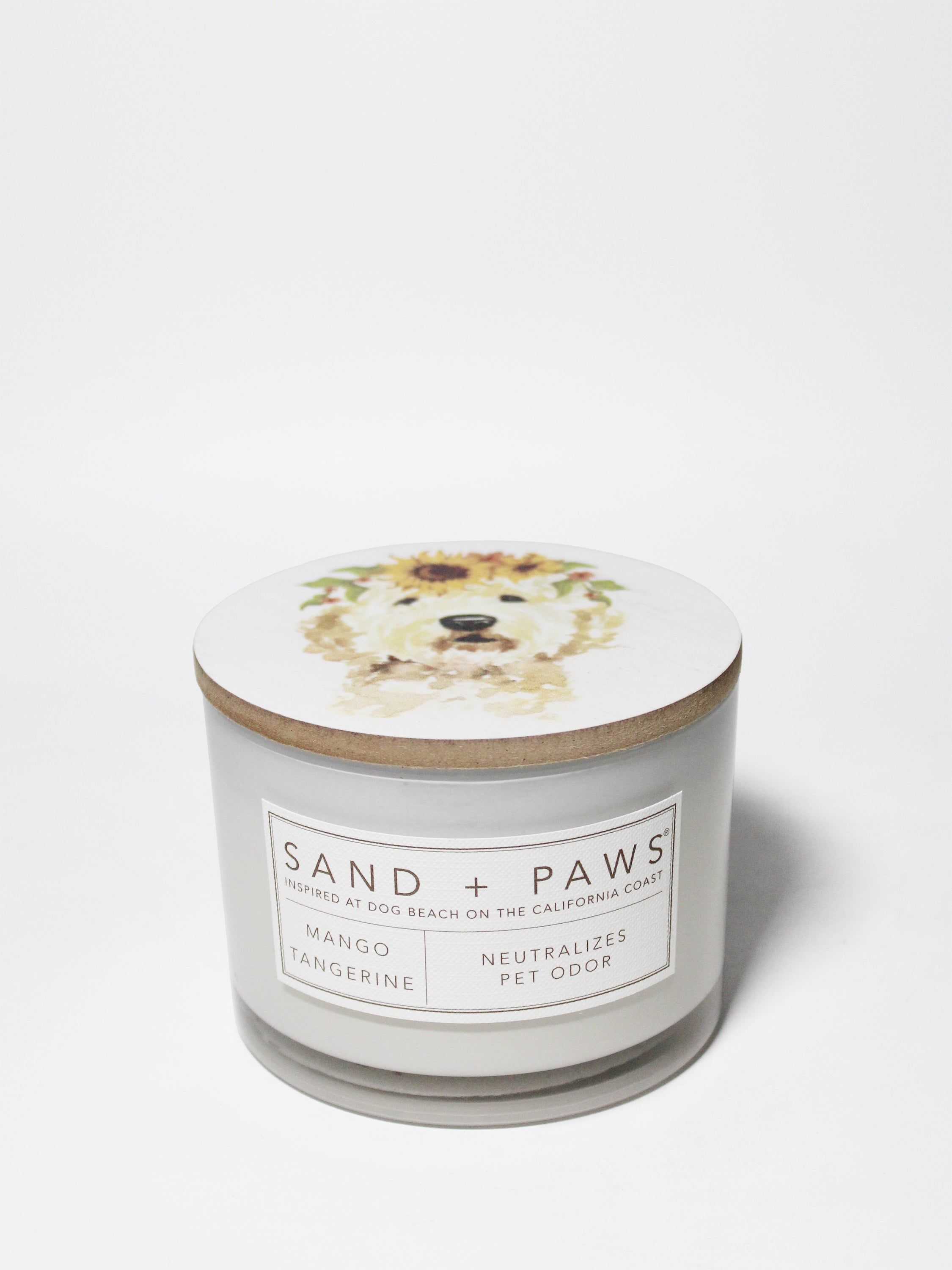 Sand + Paws Mango Tangerine 12 oz scented candle - Fine Fragrance
