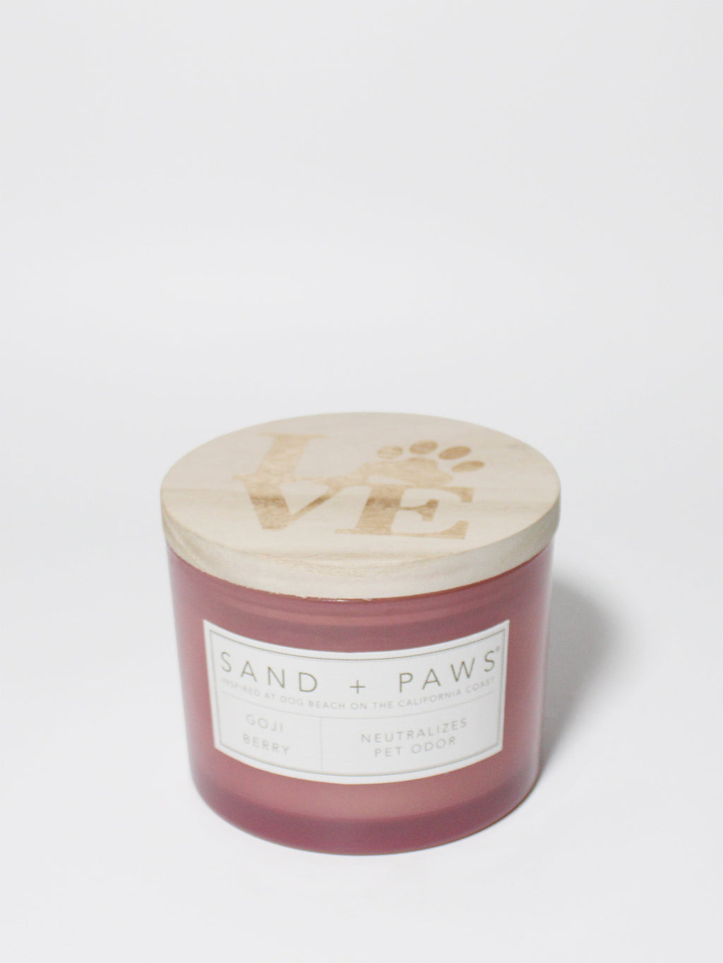 Sand + Paws Goji Berry 12 oz scented candle - Fine Fragrance