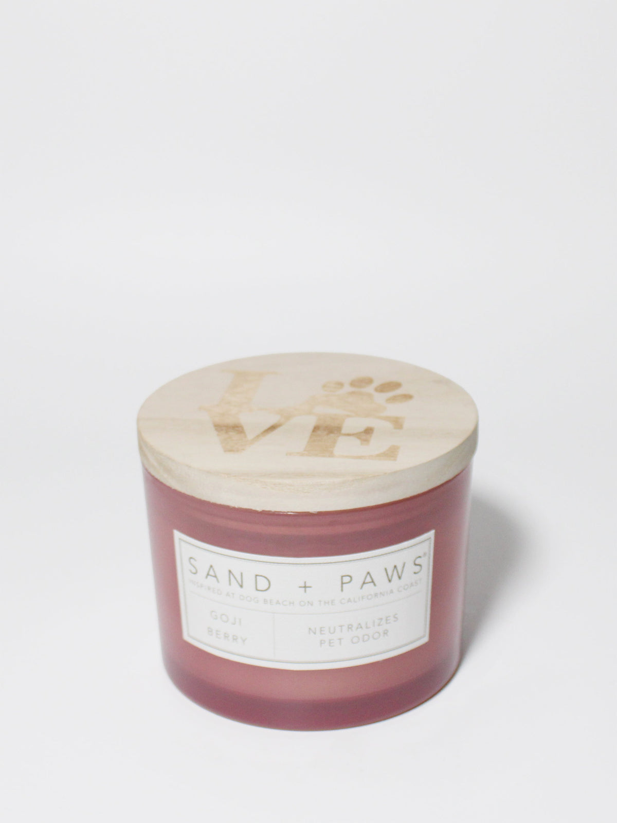 Sand + Paws Goji Berry 12 oz scented candle - Fine Fragrance