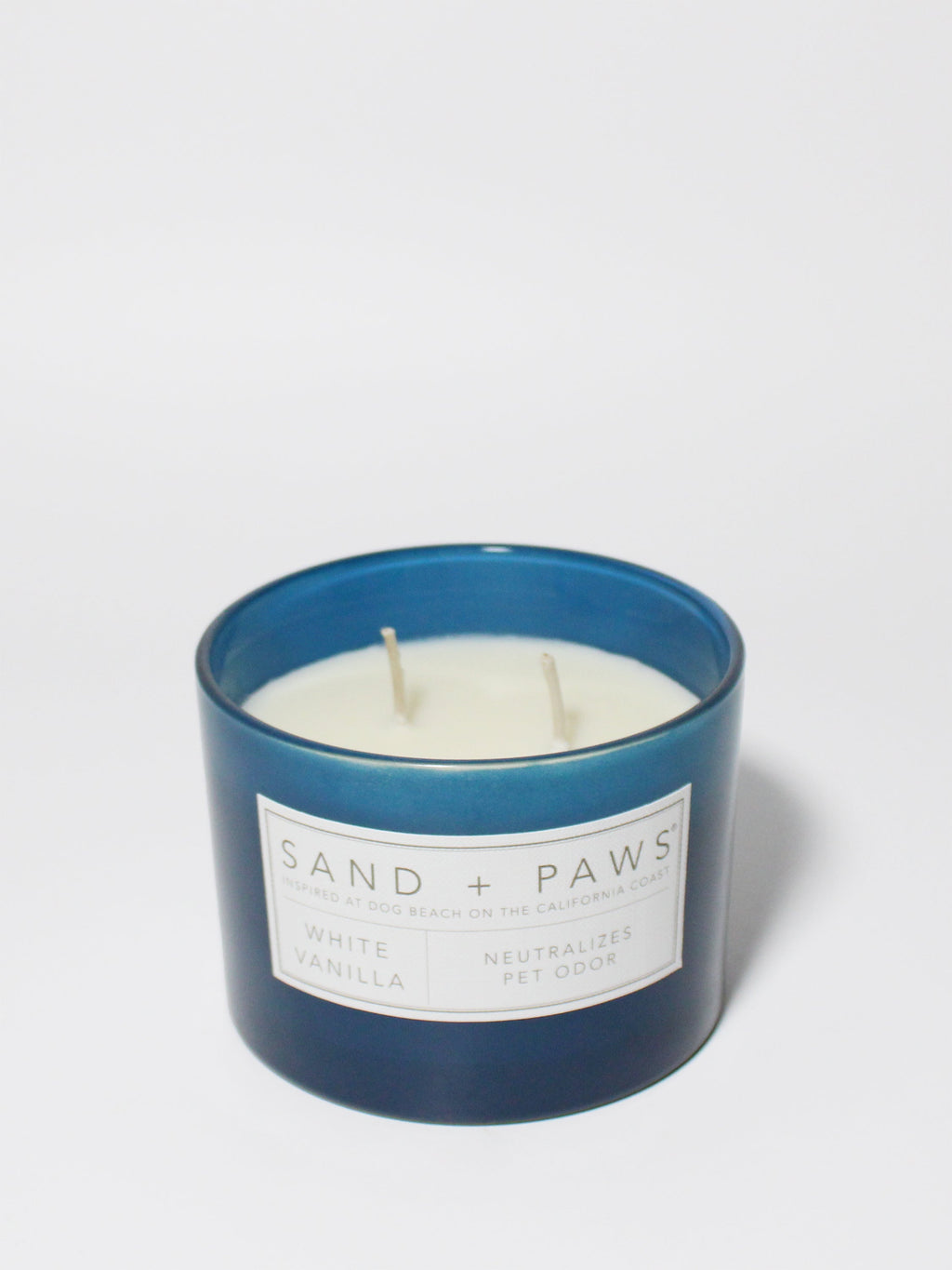 Sand + Paws White Vanilla 12 oz scented candle - Fine Fragrance