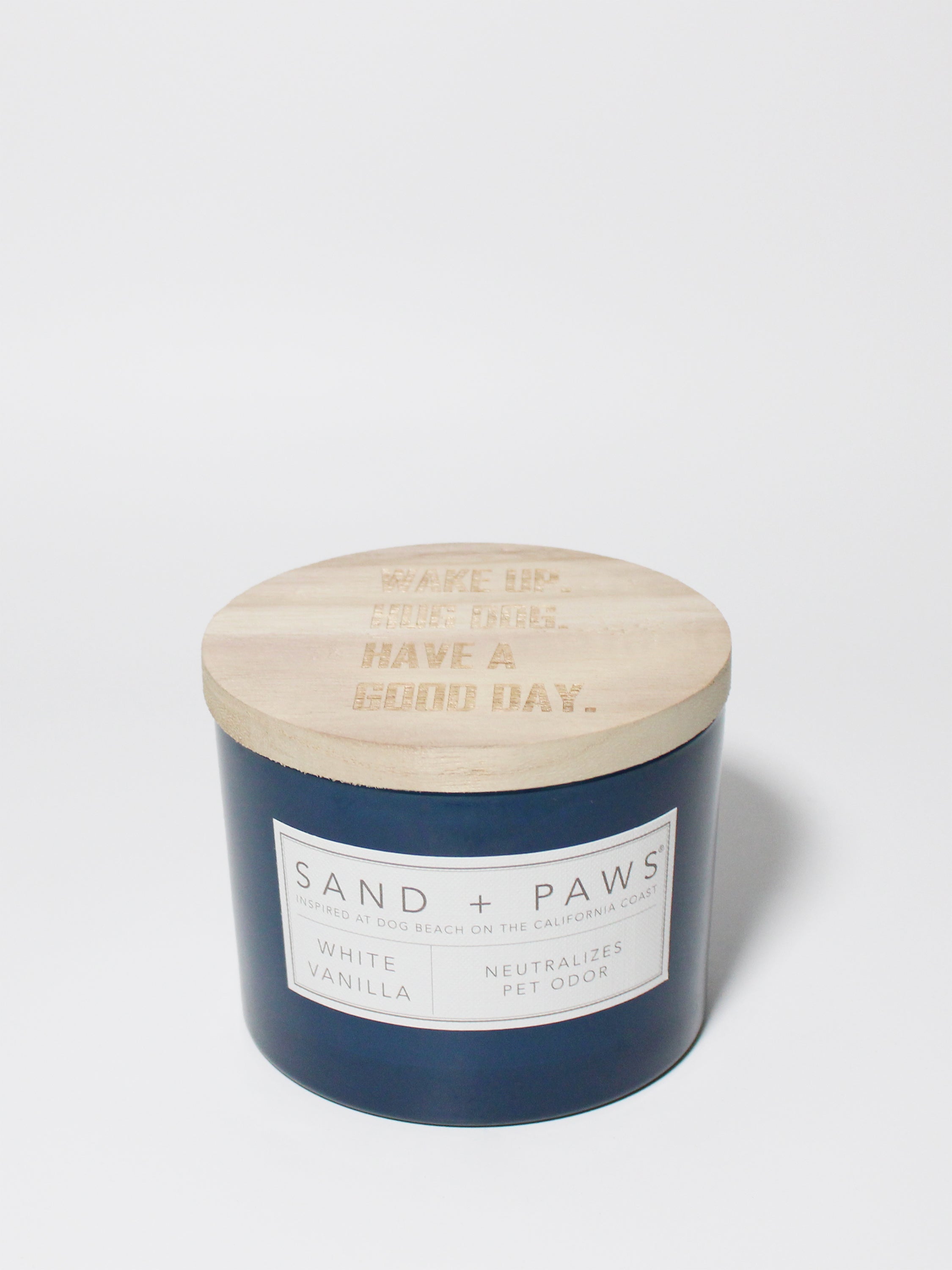 Sand + Paws White Vanilla 12 oz scented candle - Fine Fragrance