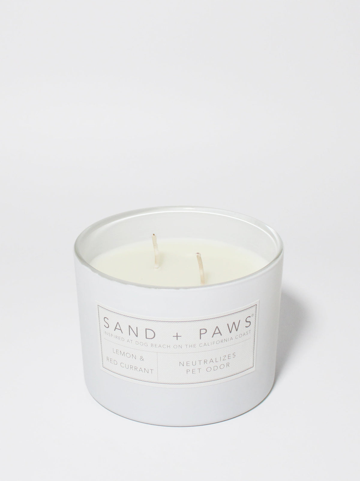 Sand + Paws Lemon & Red Currant 12 oz scented candle - Fine Fragrance