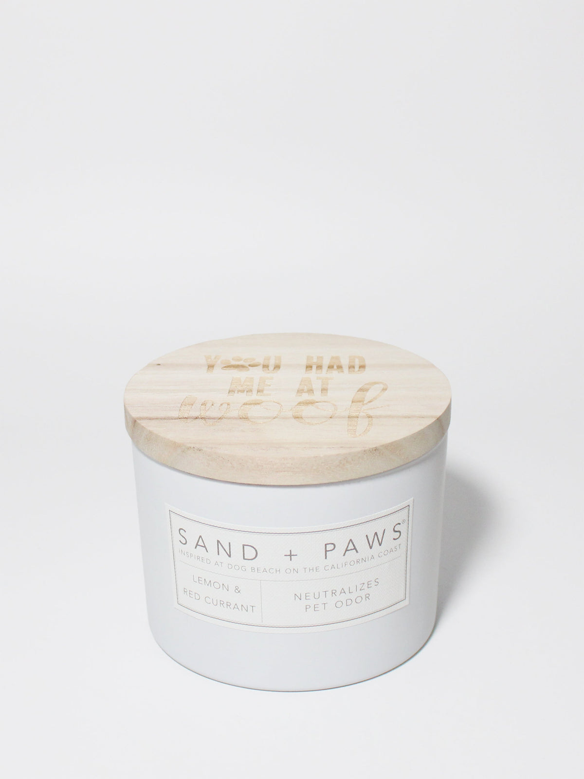 Sand + Paws Lemon & Red Currant 12 oz scented candle - Fine Fragrance