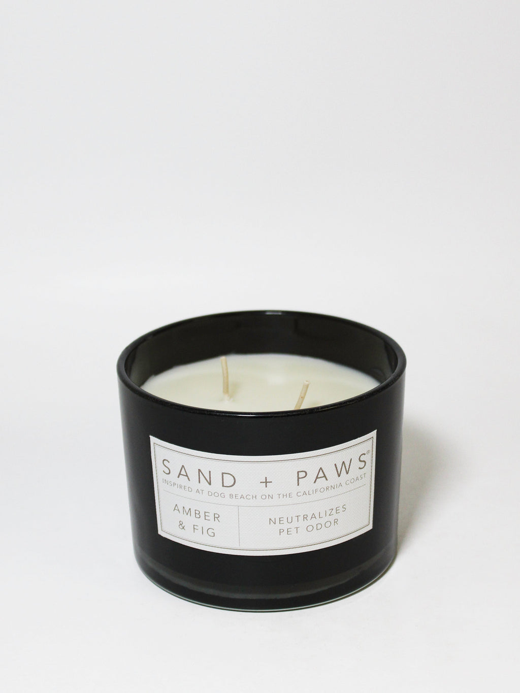 Sand + Paws Amber & Fig 12 oz scented candle - Fine Fragrance