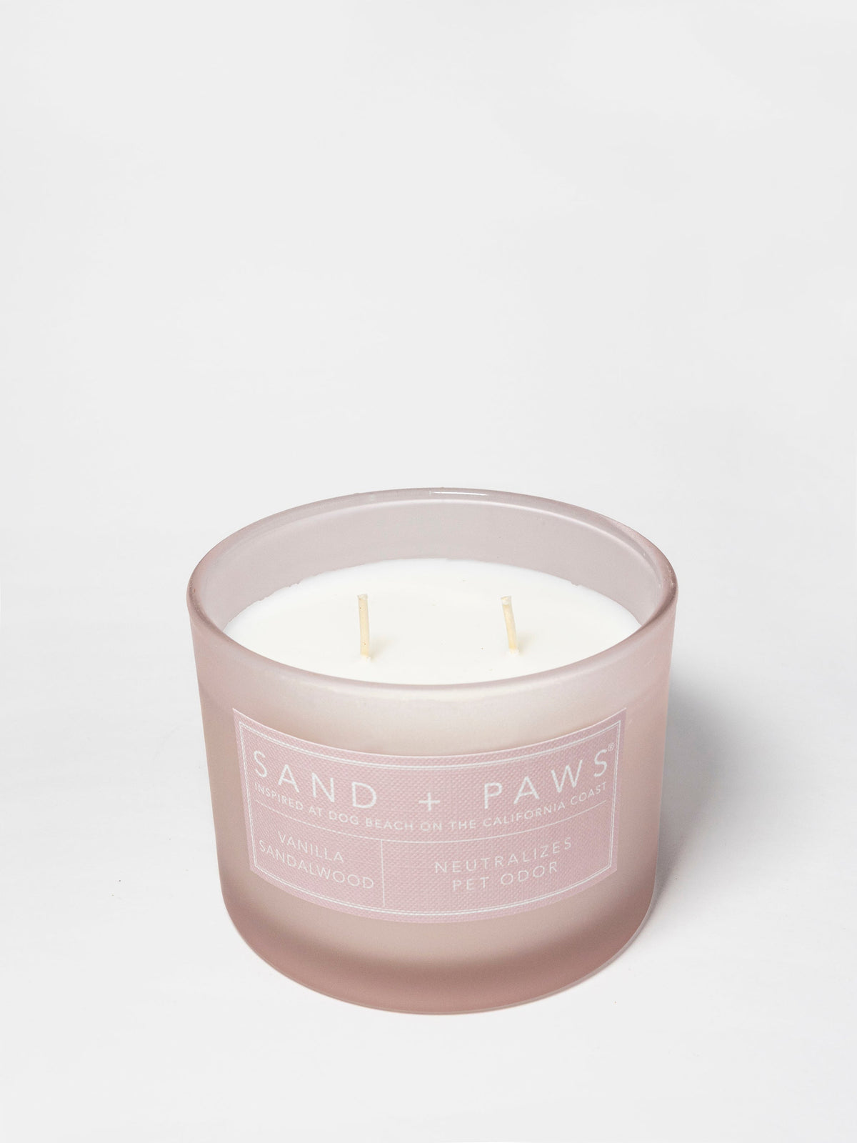 Sand + Paws Vanilla Sandalwood 12 oz scented candle - Fine Fragrance