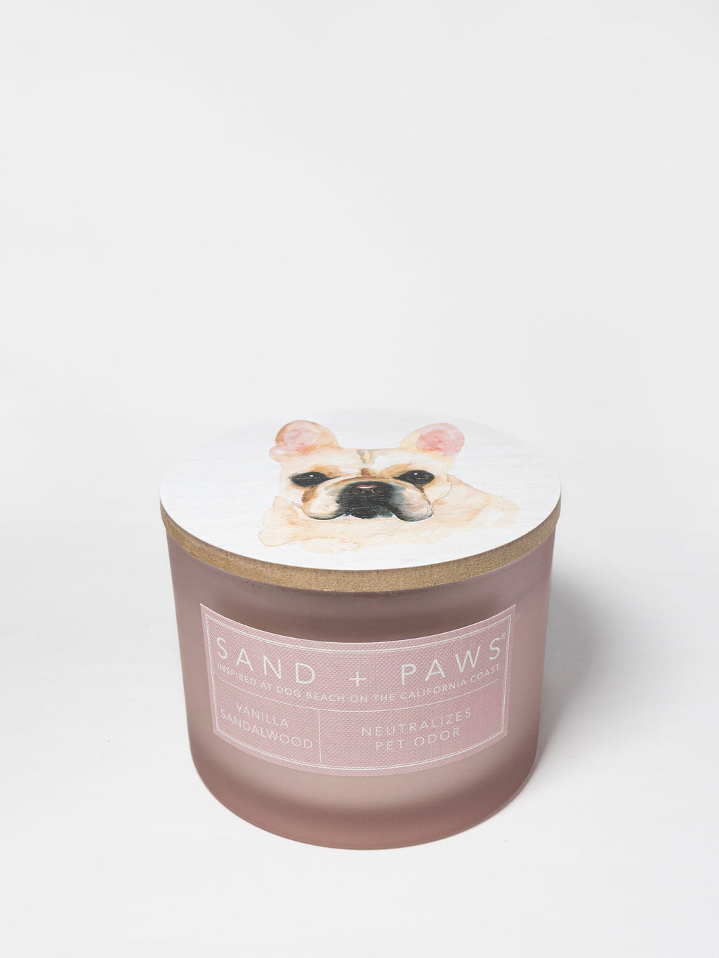 Sand + Paws Vanilla Sandalwood 12 oz scented candle - Fine Fragrance