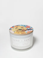 Sand + Paws Coconut & Palm 12 oz scented candle - Fine Fragrance