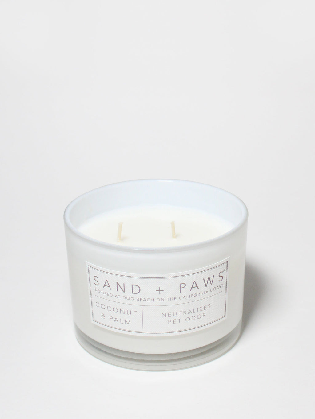 Sand + Paws Coconut & Palm 12 oz scented candle - Fine Fragrance