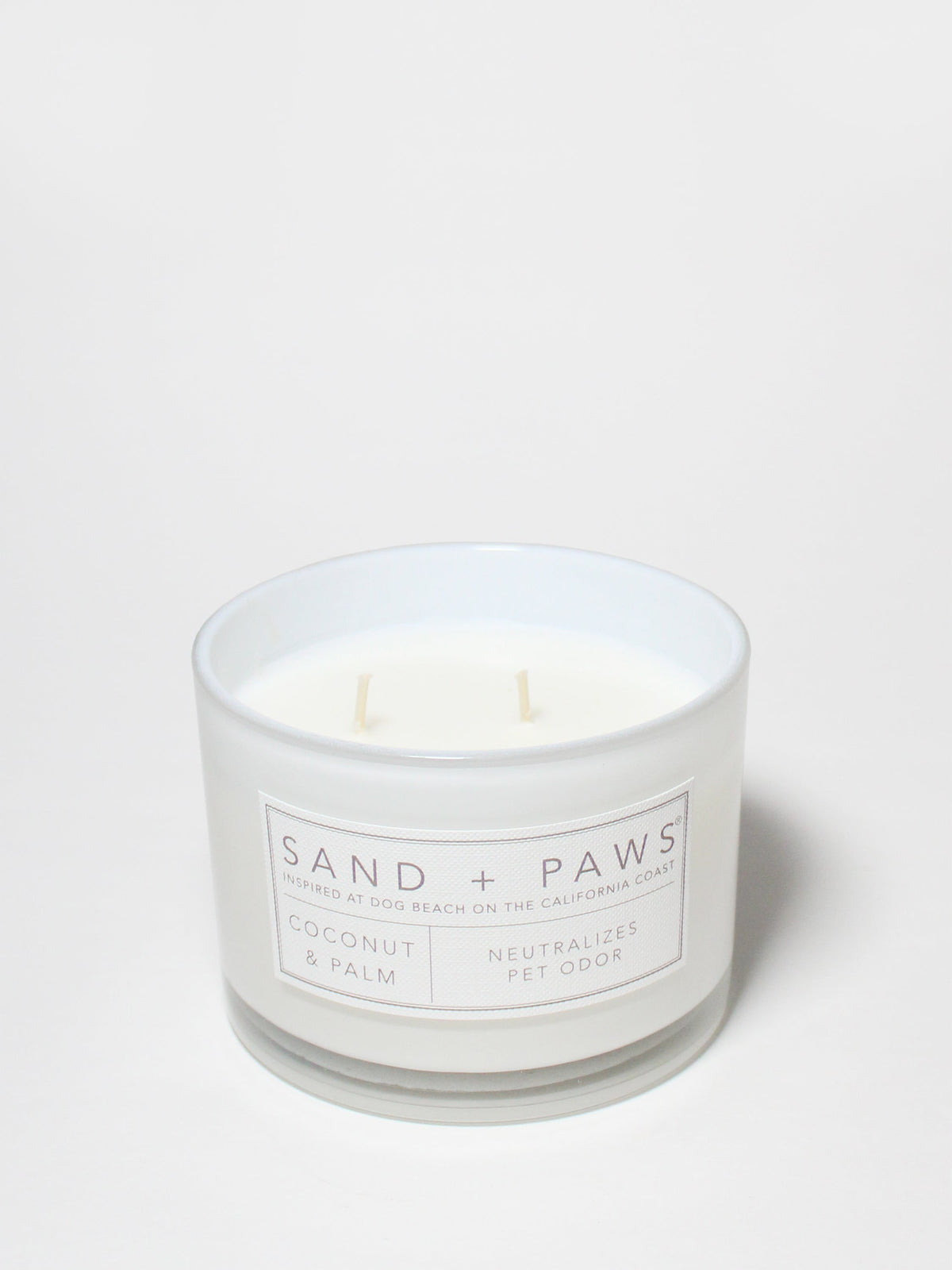 Sand + Paws Coconut & Palm 12 oz scented candle - Fine Fragrance