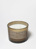 Sand + Paws Teakwood 12 oz scented candle - Fine Fragrance