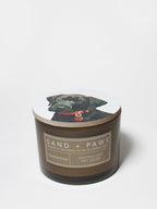 Sand + Paws Teakwood 12 oz scented candle - Fine Fragrance