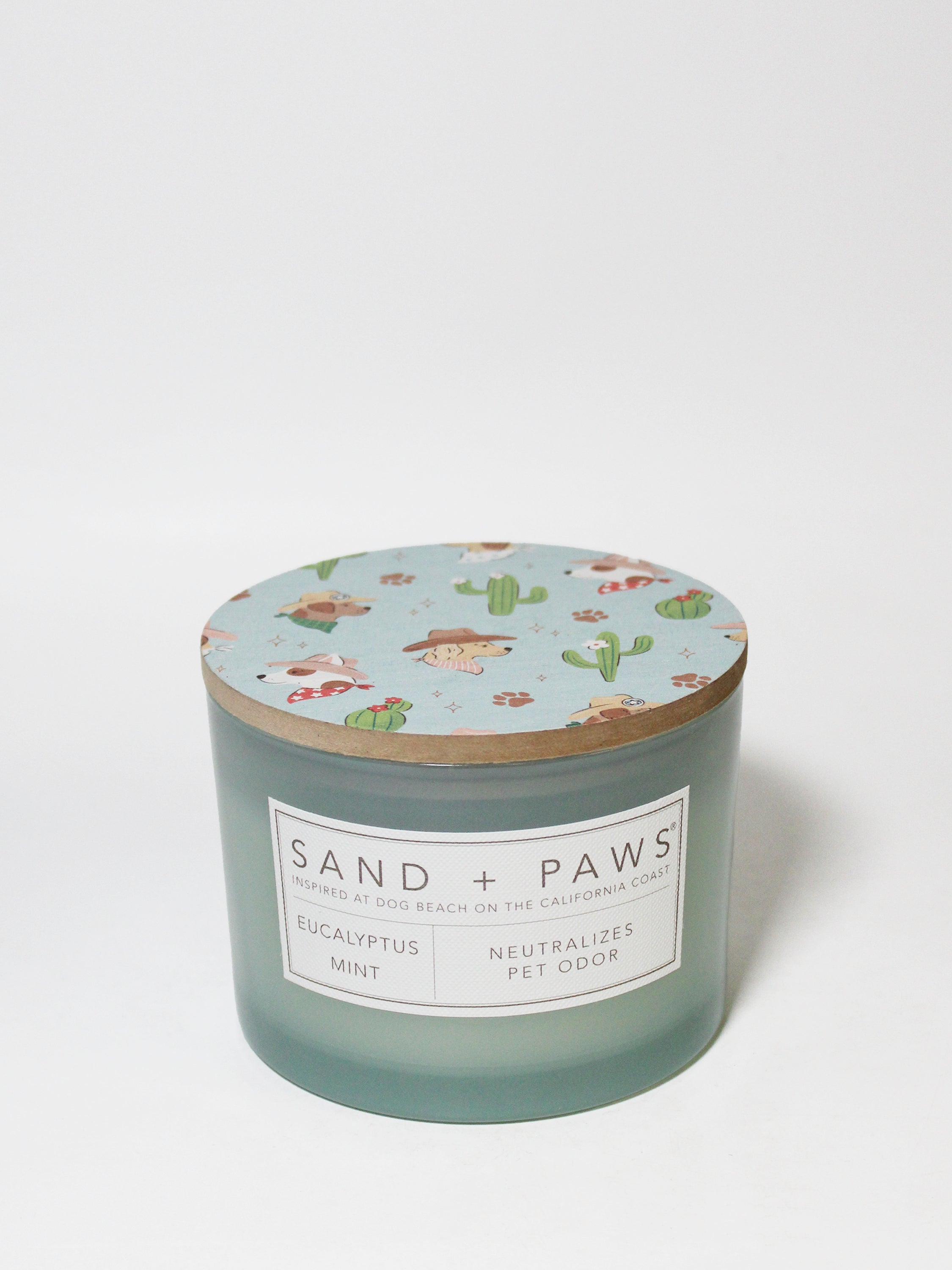 Sand + Paws Eucalyptus Mint 12 oz scented candle - Fine Fragrance