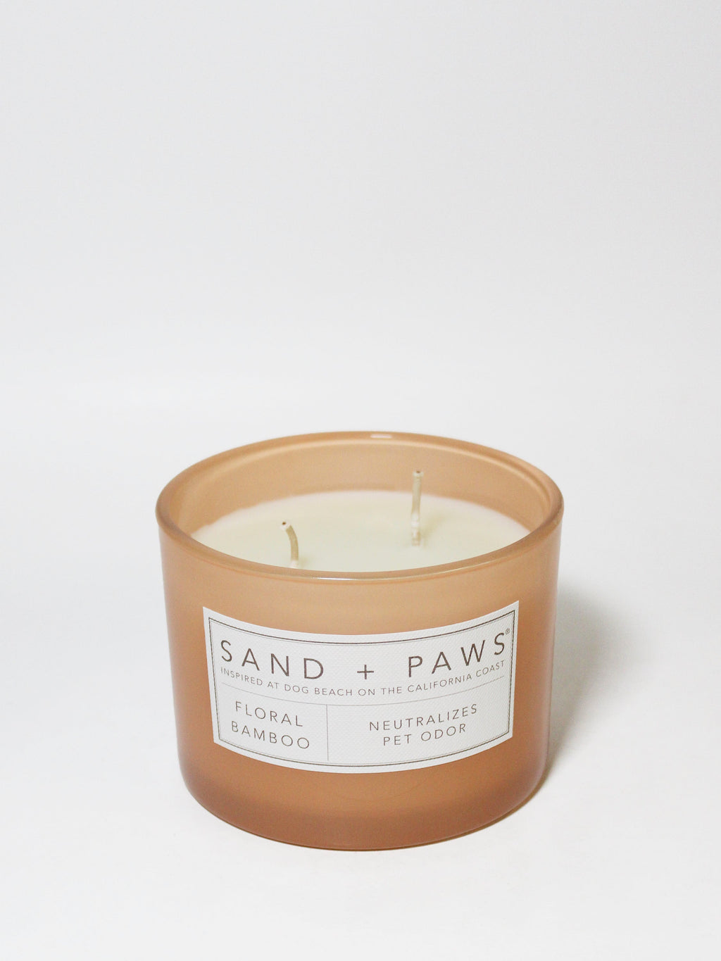 Sand + Paws Floral Bamboo 12 oz scented candle - Fine Fragrance