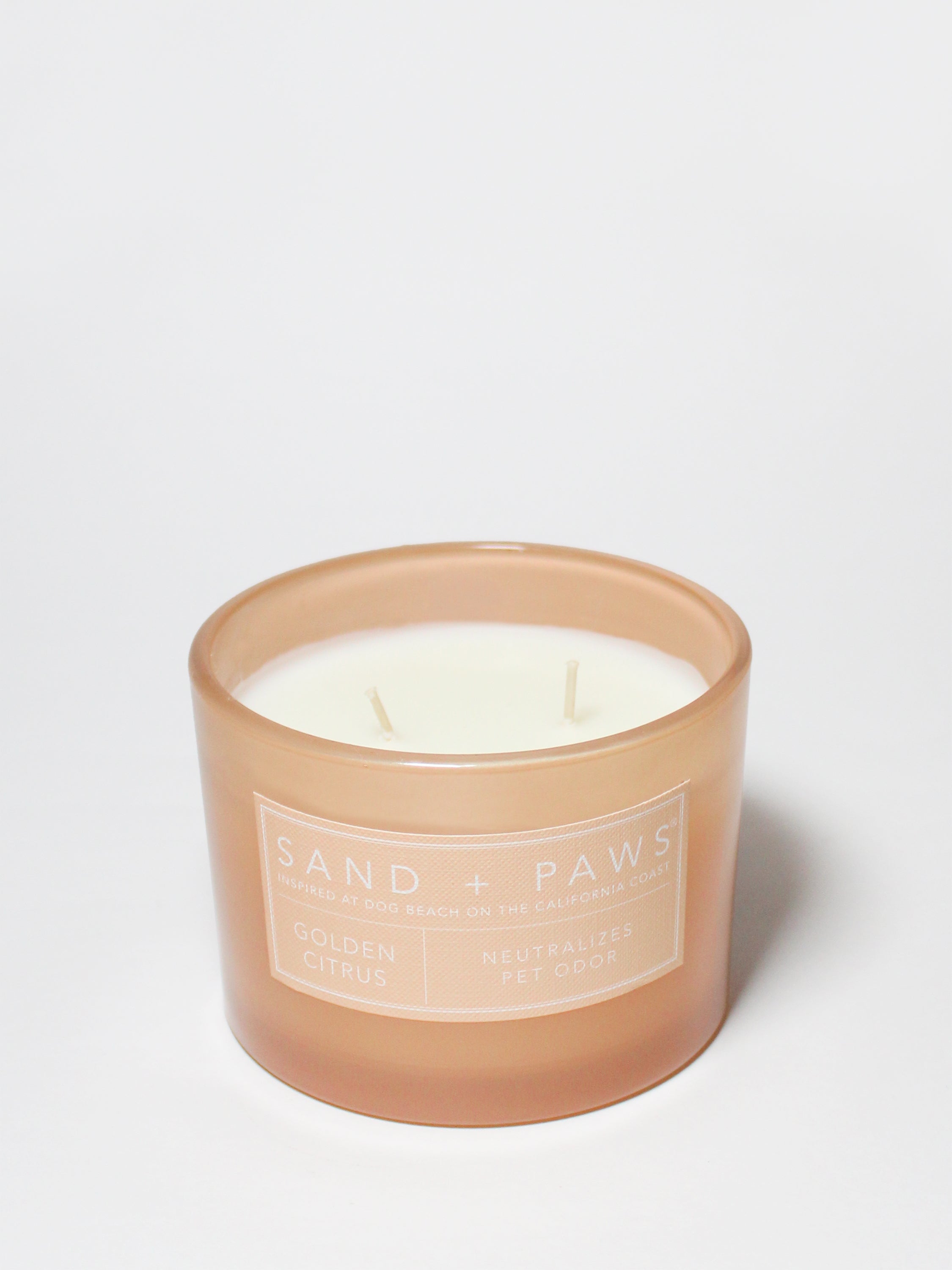 Sand + Paws Golden Citrus 12 oz scented candle - Fine Fragrance
