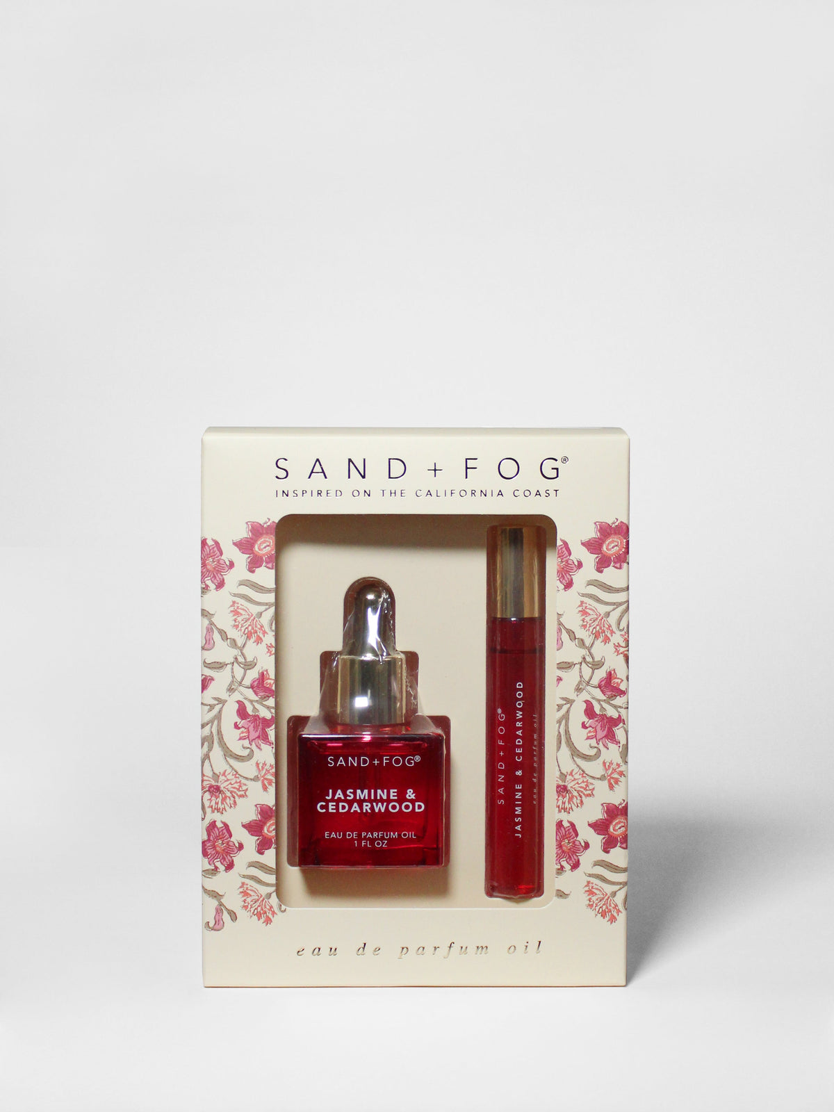 Perfume Oil Rollerball and Perfume Dropper Set - Jasmine & Cedarwood - Fine Fragrance