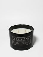 Sand + Paws Mahogany & Teakwood 12 oz scented candle - Fine Fragrance