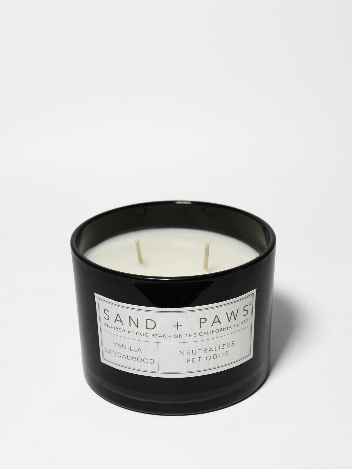 Sand + Paws Vanilla Sandalwood 12 oz scented candle - Fine Fragrance