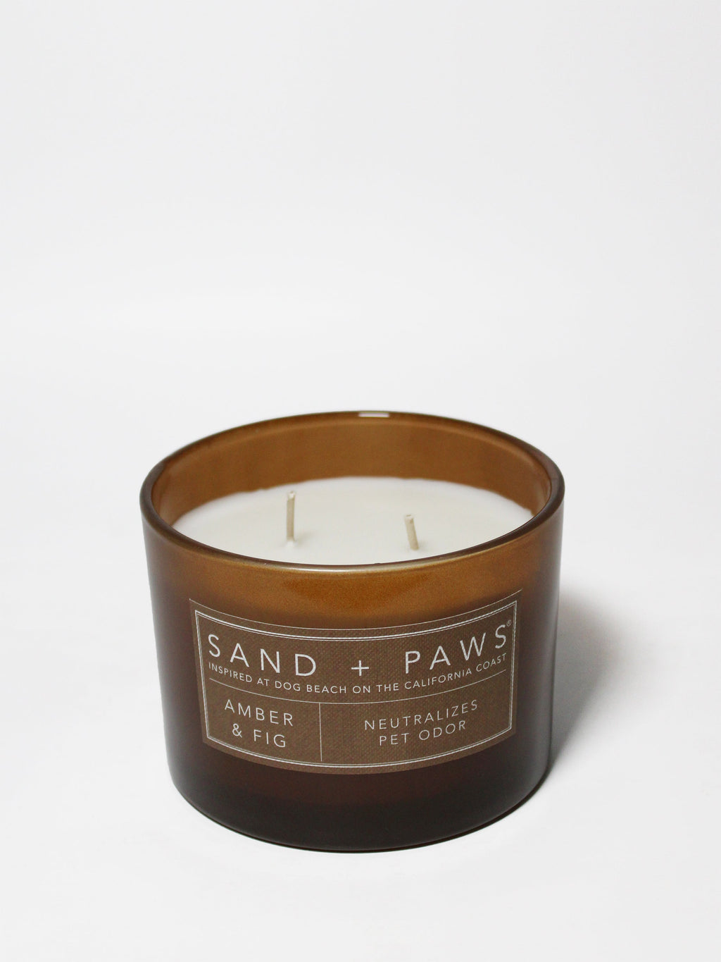 Sand + Paws Amber & Fig 12 oz scented candle - Fine Fragrance