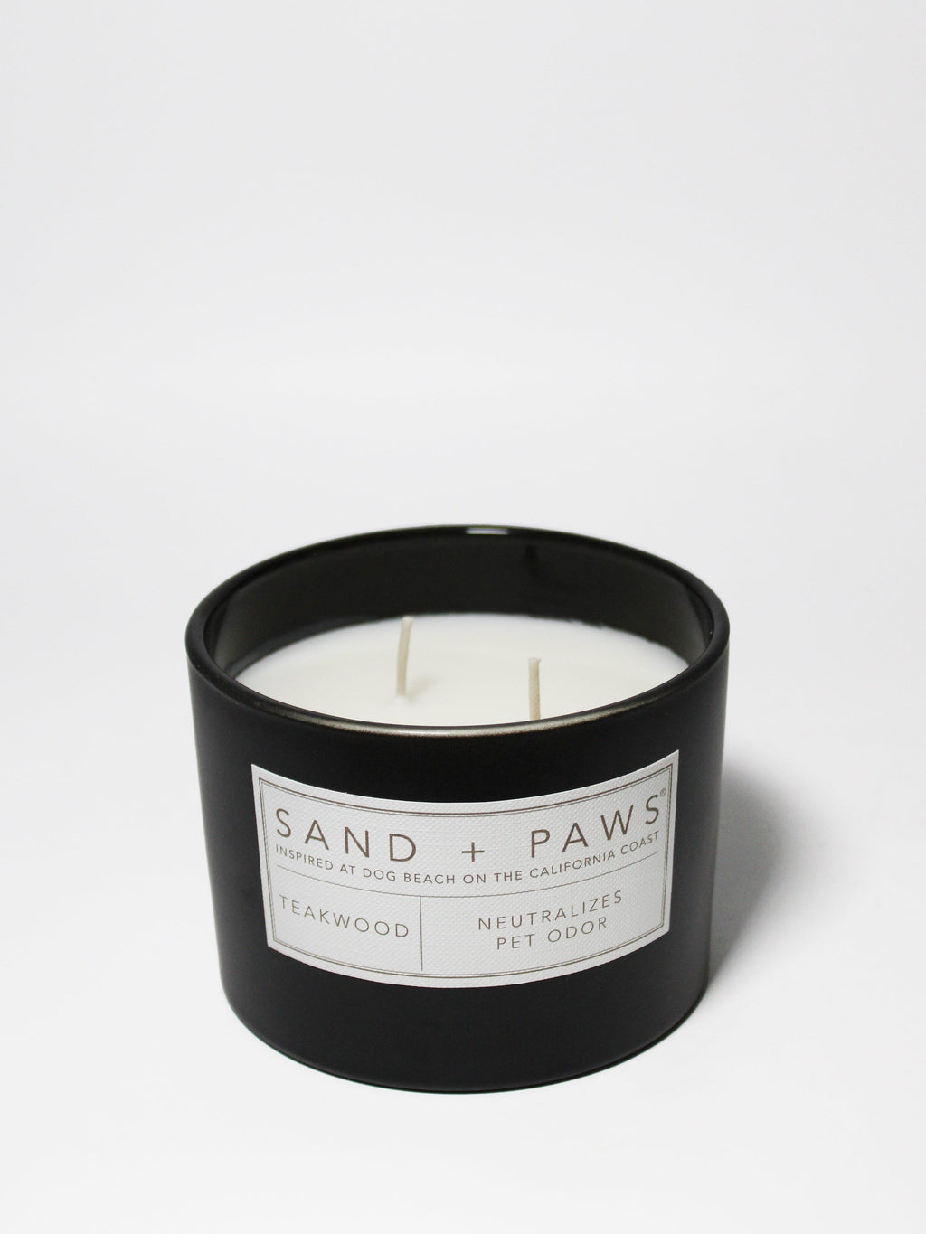 Sand + Paws Teakwood 12 oz scented candle - Fine Fragrance