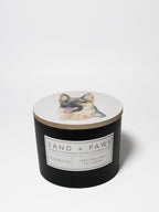Sand + Paws Teakwood 12 oz scented candle - Fine Fragrance