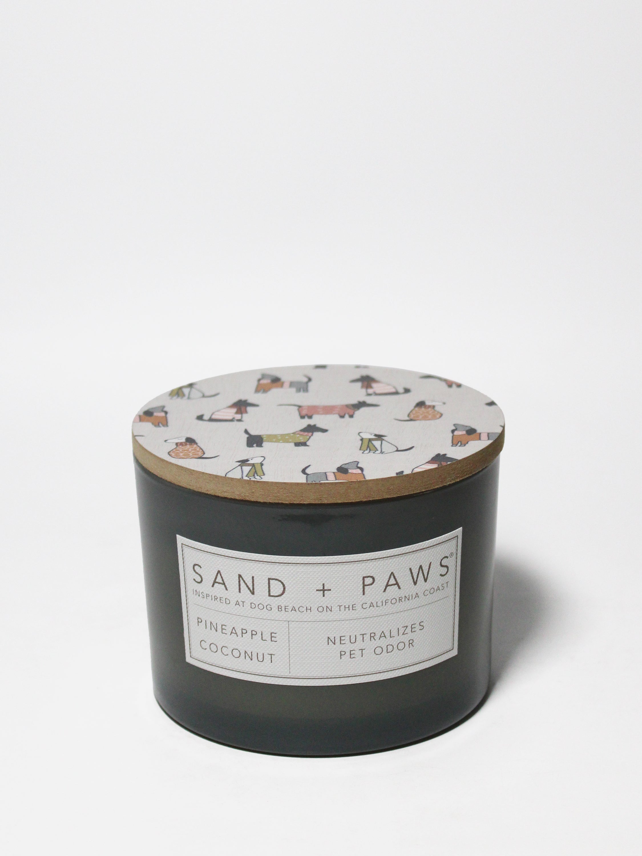Sand + Paws Pineapple Coconut 12 oz scented candle - Fine Fragrance