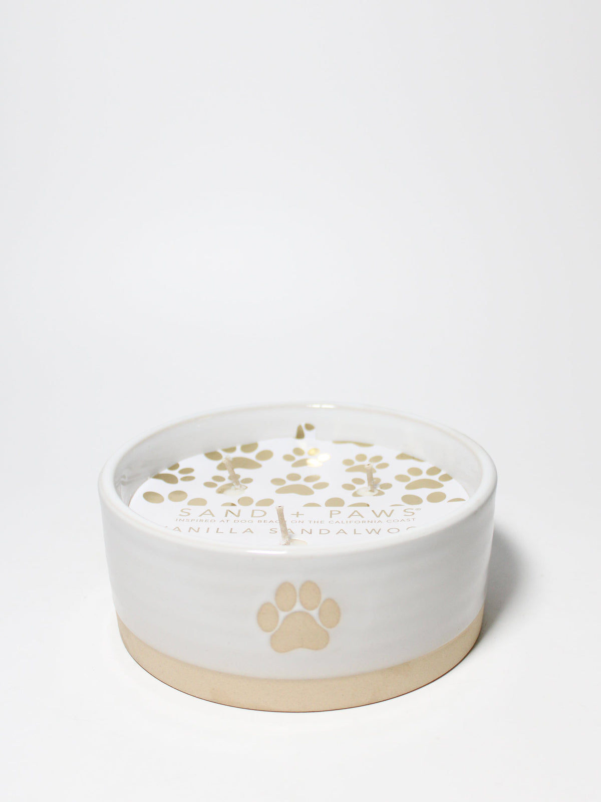 Sand + Paws Vanilla Sandalwood 12 oz scented candle - Fine Fragrance
