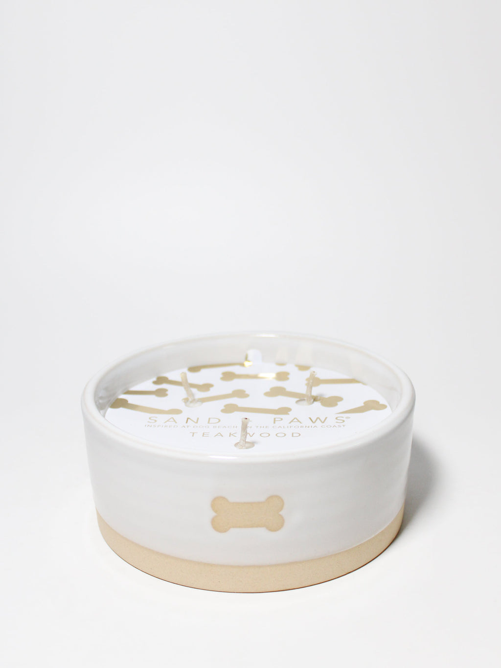 Sand + Paws Teakwood 12 oz scented candle - Fine Fragrance