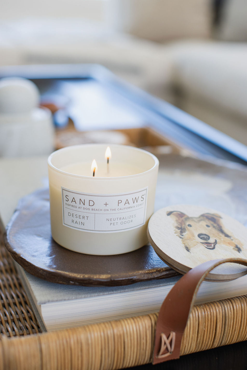 Sand + Paws Desert Rain 12 oz scented candle - Fine Fragrance