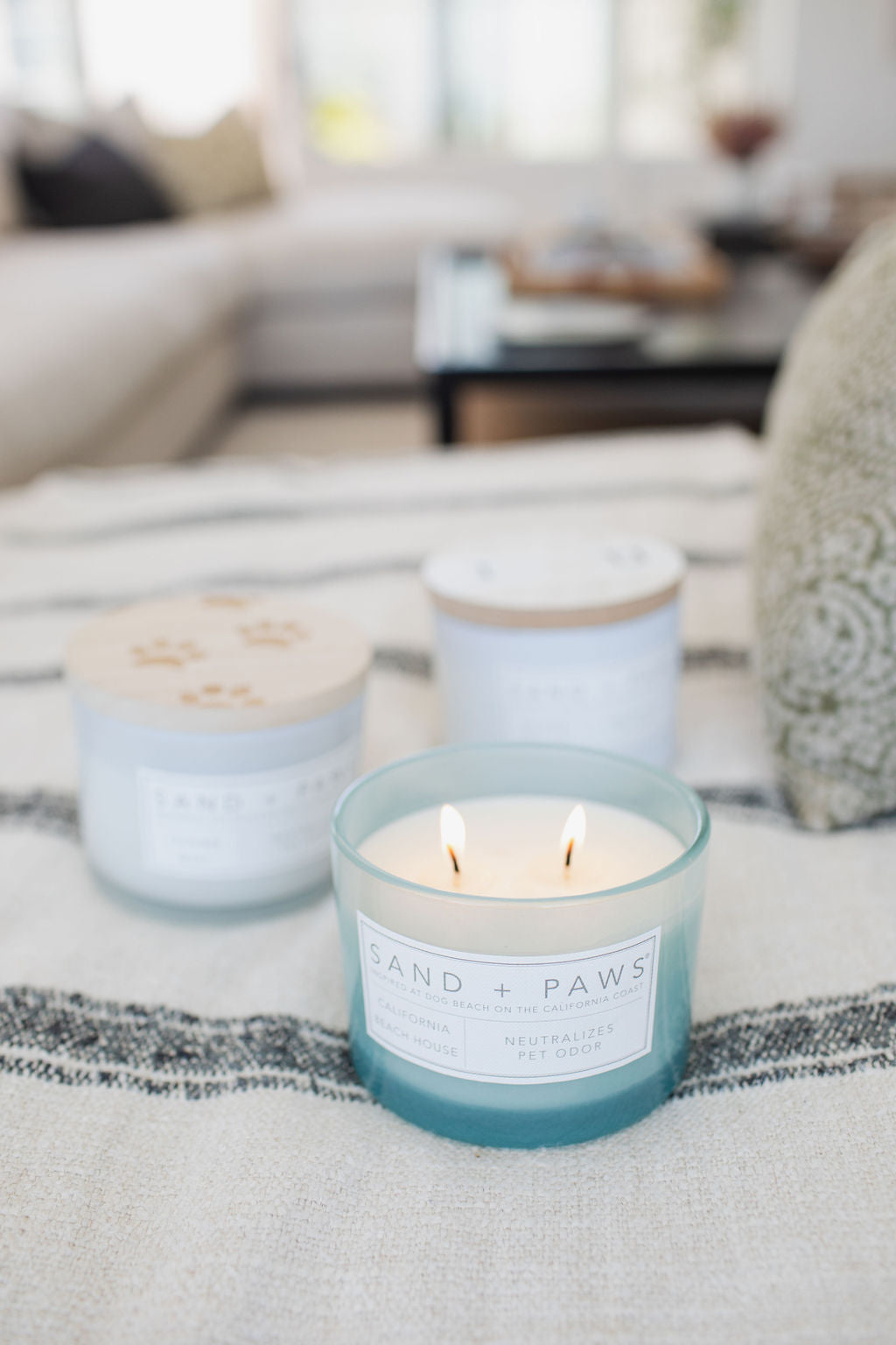 Sand + Paws California Beach House 12 oz scented candle - Fine Fragrance