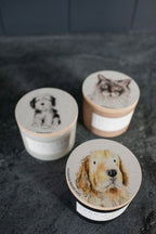 Sand + Paws White Vanilla 12 oz scented candle - Fine Fragrance