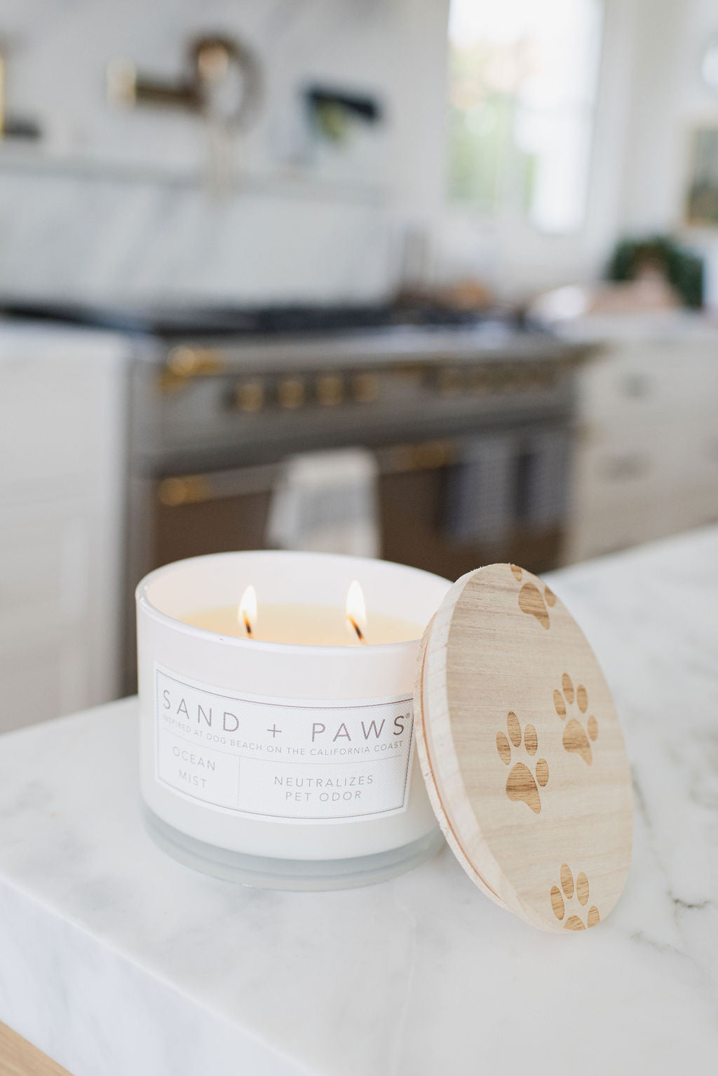 Sand + Paws Ocean Mist 12 oz scented candle - Fine Fragrance