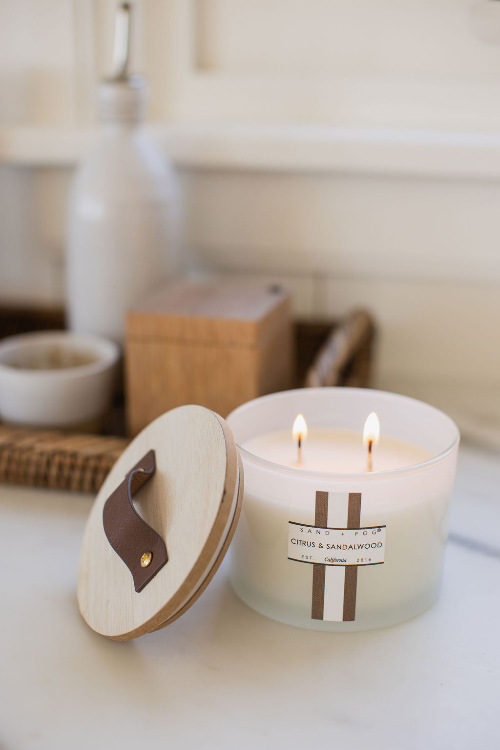 Citrus & Sandalwood 12 oz scented candle - Home Fragrance