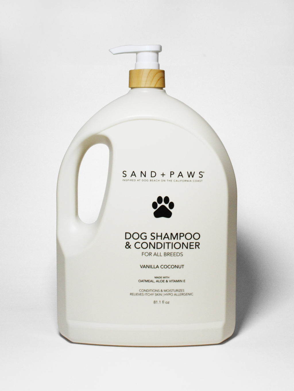 Sand + Paws Pet Shampoo & Conditioner - Vanilla Coconut - Moisturizing Care