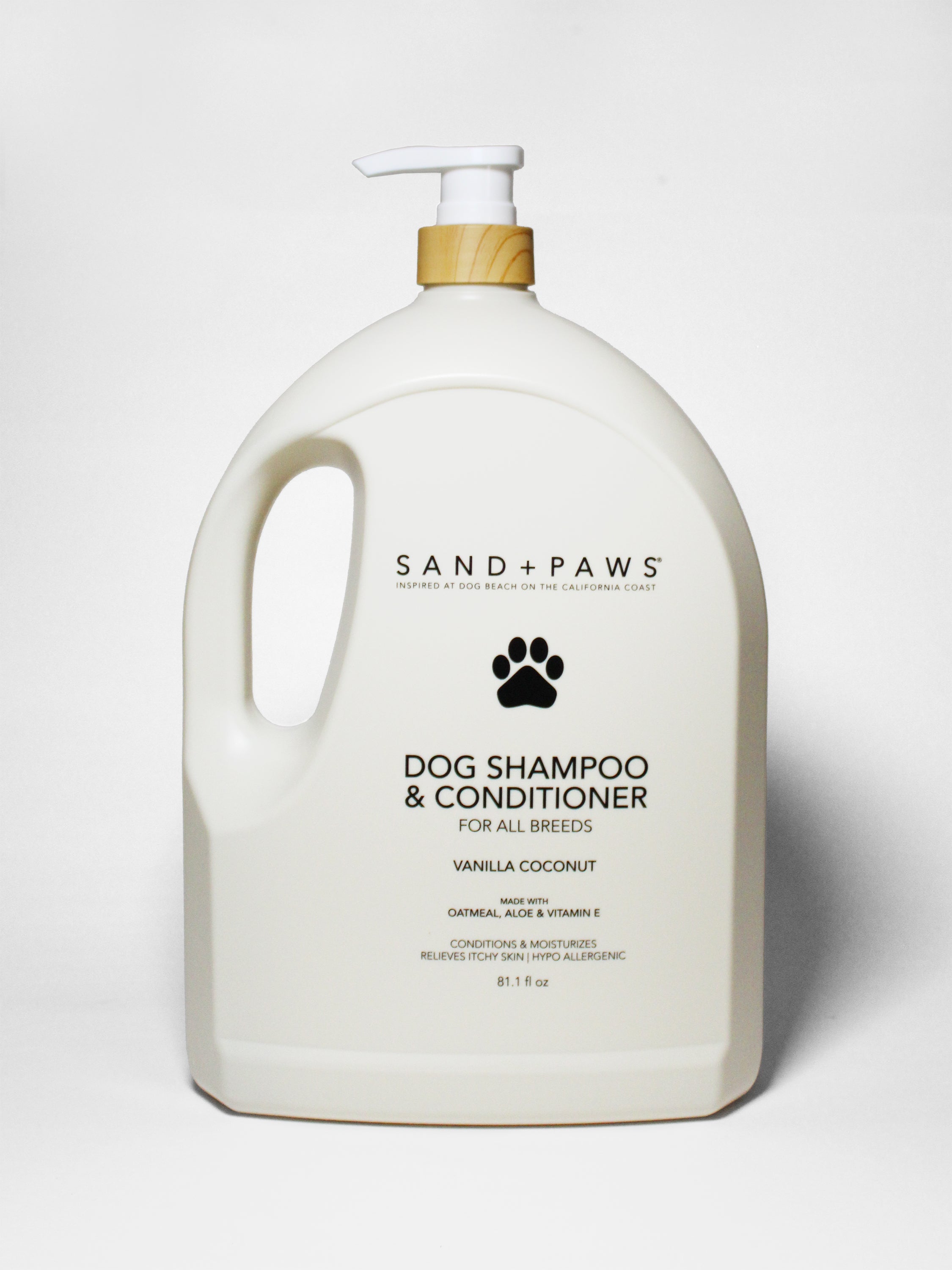 Sand + Paws Pet Shampoo & Conditioner - Vanilla Coconut - Moisturizing Care