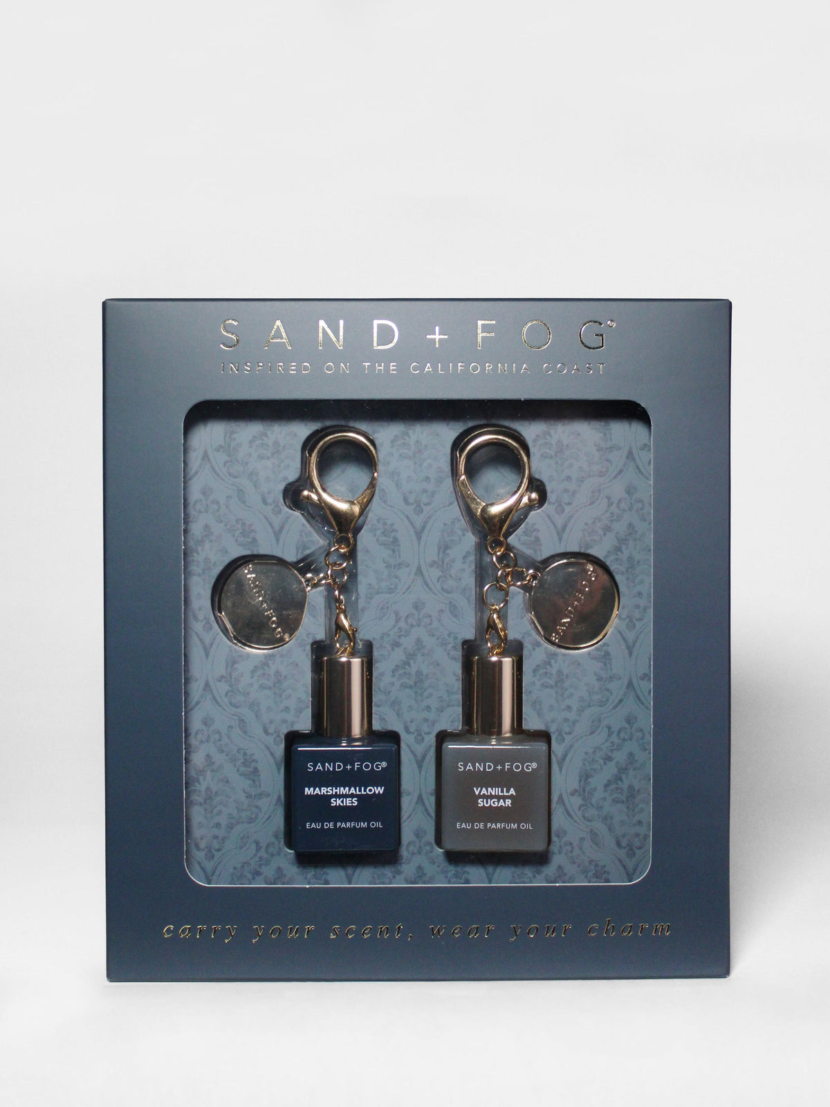 Bag Charm Perfume Oil Rollerball Set - Marshmallow Skies + Vanilla Sugar - Fine Fragrance