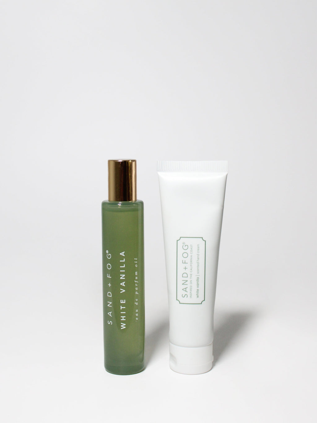 Hand Cream and Perfume Oil Rollerball Set - White Vanilla - Fine Fragrance