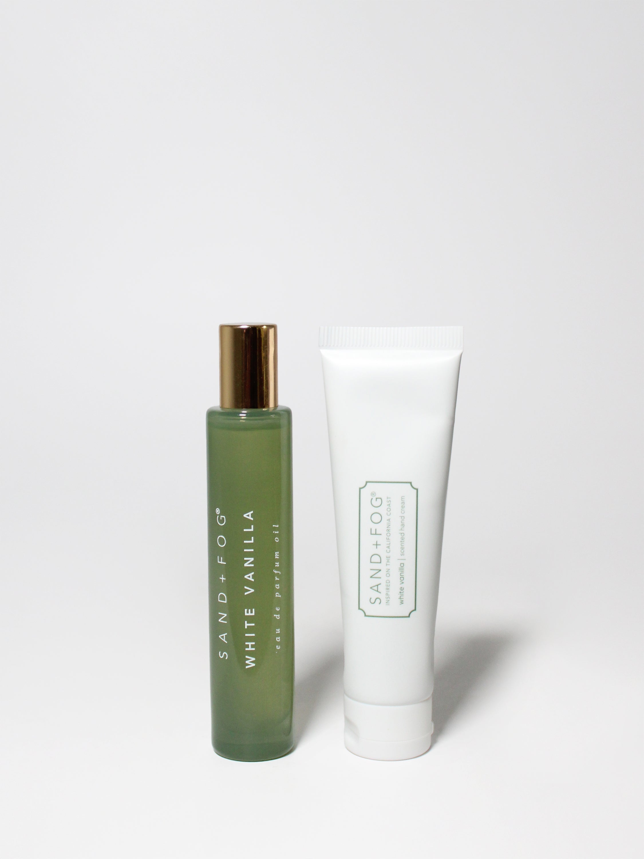 Hand Cream and Perfume Oil Rollerball Set - White Vanilla - Fine Fragrance