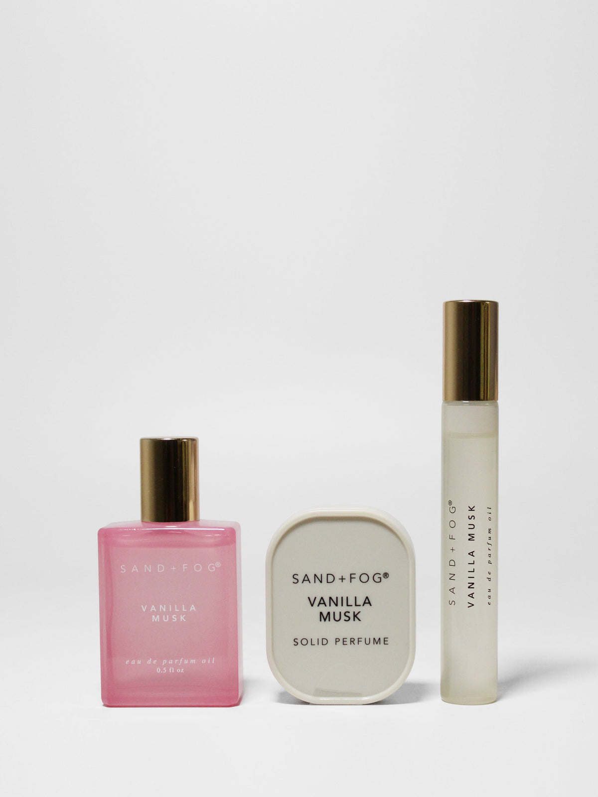 Perfume Oil Rollerballs and Solid Perfume Set - Vanilla Musk - Fine Fragrance